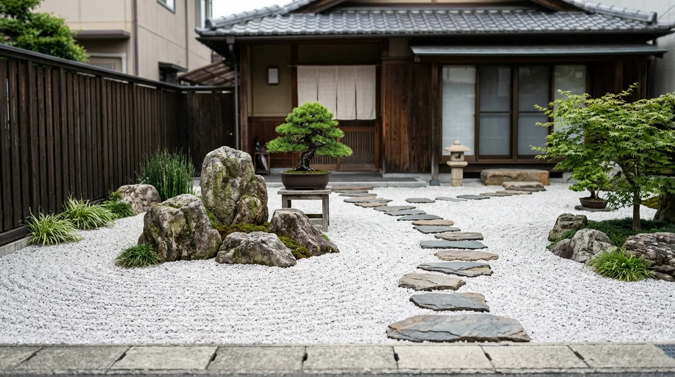 Zen-Inspired White Gravel